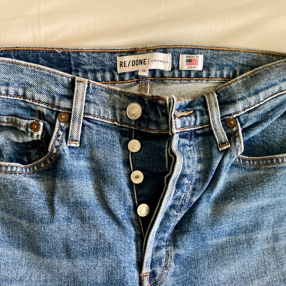Re/Done Originals High Rise Ankle Crop Jeans